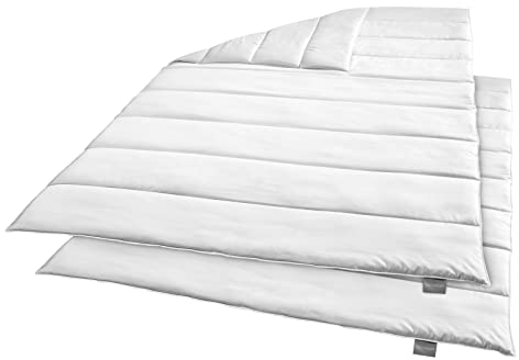 Traumnacht Green Bettdeckenset - zwei Sommerbettdecken 135x200 cm, nachhaltiges Steppbett mit Bezug aus Mikrofaser, produziert nach deutschem Qualitätsstandard
