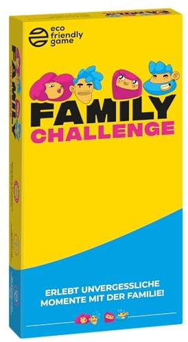 Family Challenge - Gesellschafts - und Familienspiel - Lustige Fragen und Herausforderungen für Kinder und Erwachsene - Kartenspiel ab 8 Jahren - perfekt als Urlaub Reisespiel