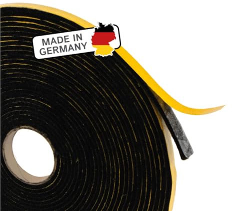Filzband selbstklebend 10 mm breit, 3 mm dick, 10 m lang, schwarz vielseitiger Filzstreifen - Ideal als Filzgleiter Rolle für Stühle und schwere Möbel