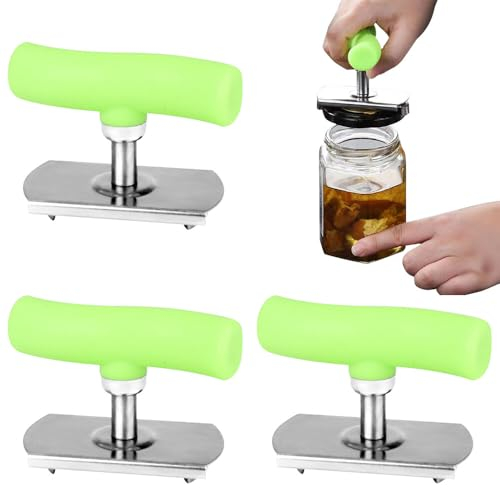 NAVESO Ouvre Boite de Conserve, 3 Pièces Ouvre Bocal Manuel, Ouvreur de Bocal, Ouvre Bouteille, Ouvre Couvercle Bocaux, Ouvre Couvercle Pot Confiture pour Cuisine Maison Bar