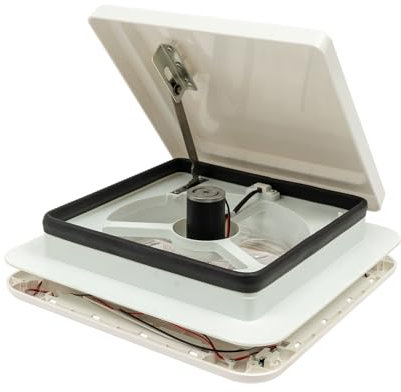 HPDTZ Ventilatore da tetto con camper bianco, ventilatore da tetto con camper