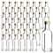 gouveo Juego de 48 botellas de vidrio Maraska de 100 ml con tapón de rosca dorado - Botella pequeña de 0,1 l para rellenar - Botella cuadrada vacía para licor, aceite (MFET100G)