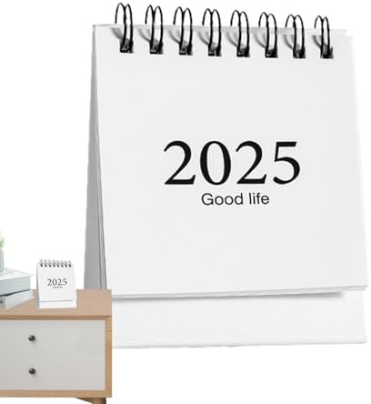 Xtauaguh -Standkalender, Tischkalender 2025,2025 Planung Terminierung 360-Grad-Seitenwechsel | 2025 Flip-Kalender für das Klassenzimmer, tragbar, Tischkalender zum Stehen