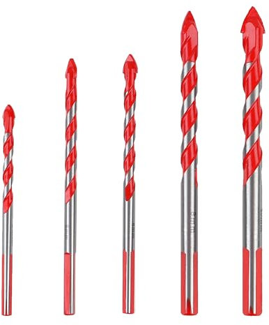 Dekton Multi Material Tile Drill Bit Set 5-10mm-Designed To Drill Through The Toughest Of Material|Professional Grade Carbide|Double Flute Helps Remove The Waste Material Efficiently|Suitable For All