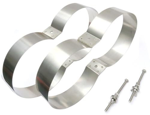 RKJRTK Edelstahl-Doppelzylinder-Flaschenhalter, Doppelzylinder-Tank-Montageband, einfach zu installieren
