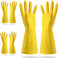 suuosl 3 Pairs Washing Up Gloves Large Reusable Waterproof Latex, Rubber Cleaning Gloves, Non-Slip Dishwashing for Kitchen, Cleaning, Dishwashing, Laundry, Durable Protective for Everyday Use