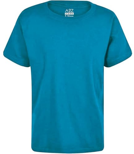 A2Z 4 Kids Boys Cotton T-Shirt Plain - Boys PL T Shirt Turquoise 7-8