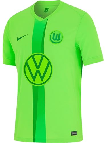 NIKE Wolfsburg Men's Home Football Shirt Jersey 2024-2025 Medium Green