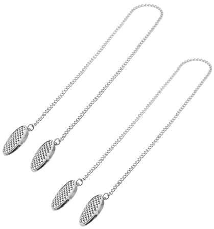 Gcljlmy 2 Stück Lätzchen-Handtuchhalter-Clips, Serviettenclips, Lanyard-Clip, Flexibles Lanyard-Umhängeband mit Ketten für Home Studio, ältere Menschen (Silber)
