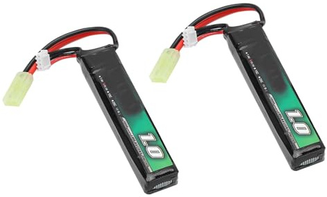 Yctze 2 Batteries Lipo 11.1V 1000mAh avec Prise pour Voitures RC, Hélicoptères, Drones, Légères et Rechargeables