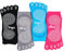 Damen Yogasocken Rutschfeste Sportsocken mit Gummisohlen, Damen Zehensocken für Pilates Yoga Tanz Gym Kampfsport, 4 Paare
