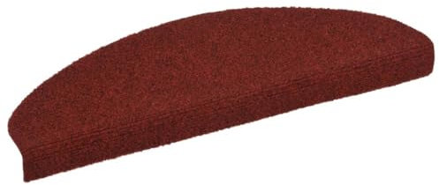 vidaXL 15x Stufenmatte Selbstklebend Treppenmatten Stufenmatten Treppenschutz Treppenmatte Treppenteppich Treppenschoner Nadelvlies 65x21x4cm Rot