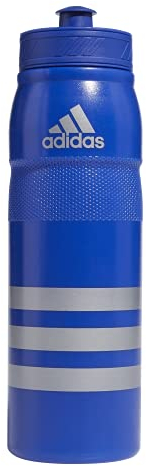 adidas Stadium 750 ml Kunststoff-Wasserflasche, Blau/Silber, Einheitsgröße