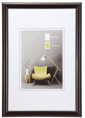 IDEAL TREND Studio Line Kunststoff Bilderrahmen Wanddeko Collage Poster Foto Rahmen: Farbe: Braun | Format: 40x60