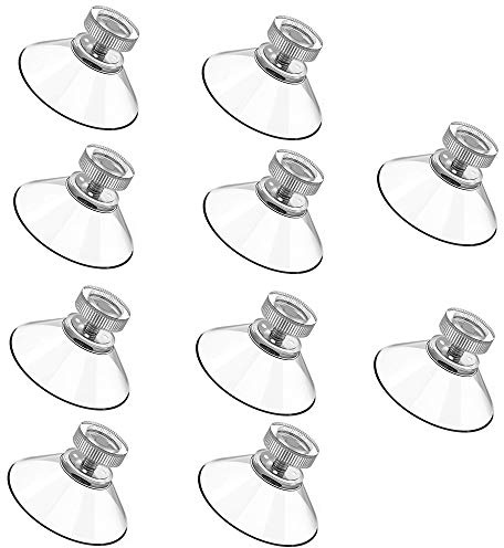10 Pcs 40mm Round Large Suction Cup Plastic Sucker Pads Without Hooks for Makeup Mirror,Glass,Bathroom Kitchen