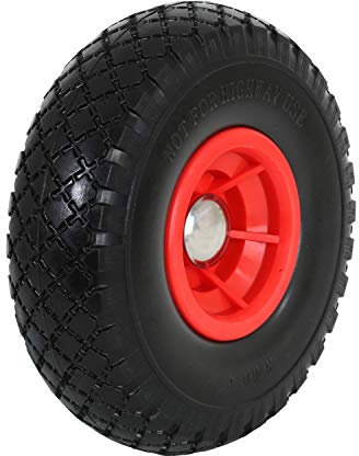 Frosal PU 20 mm / 60 mm Nabe Rad Bollerwagen + Radbefestigung Sackkarre Ersatzrad Vollgummi pannensicher (1 Stück)