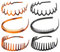 Beaupretty 6Pcs Stirnbänder Zig Zag Kunststoff Sharks Haar Kamm Stirnband Haarband Zubehör für Frauen Dame Mädchen