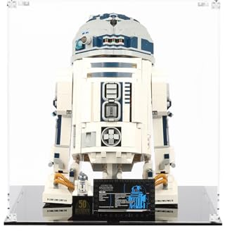 icuanuty Vitrine aus Acryl für Lego 75308/75379 R2D2, staubdichte Vitrine für Modellbau und Sammlung (nur Vitrine)