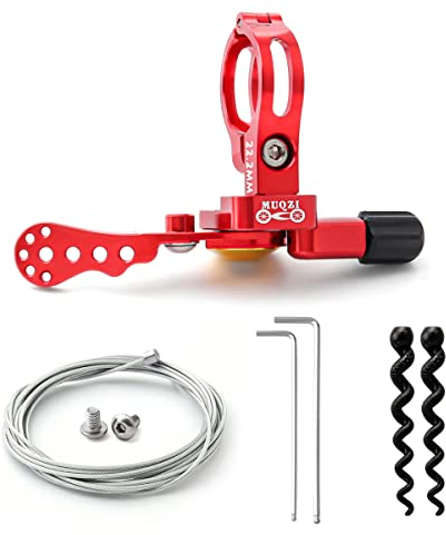 MUQZI Dropper Post Hebel, Fahrradsattelstütze, Dropper Fernbedienung für 22,2 mm Mountainbike und Rennrad, Rot