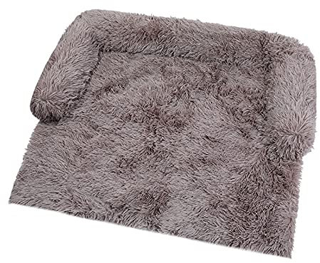Zoomlie Weiches Plüsch-Hundematte, Sofa, beruhigendes Hundebett, ultraweiches Fell, Haustierbetten, weich, waschbar, Pad, Decke, Kissen, Möbelbezug, Schutz, Haustierbett für Hunde und Katzen (M,