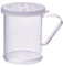 Winco PDG-10CXL, 10 Oz Plastic Dredge with Clear Snap-on Lid, Seasoning Sugar Spice Pepper Shaker with Extra Large Holes