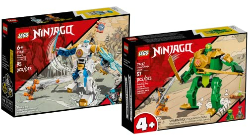 Lego Ninjago Set - Zanes Power-Up-Mech EVO 71761 + Lloyds Ninja-Mech 71757, Bauset für Kinder ab 6 Jahren