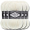 Alize 5 x 100g Superlana Maxi Türkische Premium Wolle Baumwolle und Acryl Uni Handstrickgarne | Yarn | Garn | Strickgarn Einfarbig Baby zum Häkeln Stricken Kleidung Schals (Light Cream | 62)