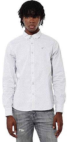 Kaporal - Chemise Noire et Blanche Homme - Mirko - M - Noir