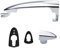 MangWany Poignée de porte avant droite Chorme pour Lancia Ypsilon 2003-2011 735434132 735409024