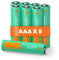 PeakPower Solar Akku AAA | 8 Stück AAA Akku für Solarlampen NiMH 1,2 Volt (1,2V) | wiederaufladbare Batterien AAA für Solarleuchten, 650mAh