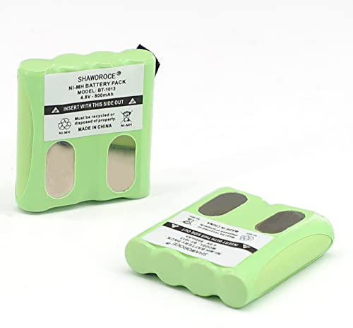 SHAWOROCE 2 batterie ricaricabili Ni-MH da 800 mAh, 4,8 V, BP38, BP39, BP40, compatibili con radio GMR Uniden GMR635 GMR2889 GMR1038 GMR638 GMR648 Motorola TLKR T4 T5 T6 T7 T8 T50 T60 T61 T80 XT180