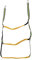 Escalera de Cuerda Marina, Escalera de Cuerda de Barco Inflable Profesional de Rodamiento de Carga Fuerte Portátil de 3 Pasos para Piscina para el Hogar