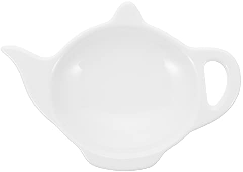 Tea Bag Coasters Tidy Ceramic Tea Bag Saucer Holder Dish White Spoon Rest Seasoning Dish for Tea Party Favor