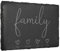 Gravierte Deko Schiefertafel ''Family'' personalisiert mit Vornamen - 40x30 cm - Laser Gravur auf Natur-Schiefer - auswählbare Befestigungsoptionen - Schieferplatte Haustür Türschild Familienschild
