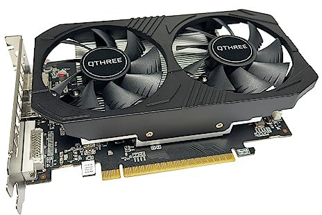QTHREE GTX 1050 Ti Graphics Card,4GB,128 Bit,GDDR5,Desktop Video Card for PC Gaming,DisplayPort,HDMI,DVI-D,PCI Express X16 3.0,Computer GPU,DirectX 12,Support 8K