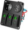 Baceyong Panneau d'interrupteur à bascule marche/arrêt avec LED, 12 V – 24 V, ABS, bateau, voiture, double prise USB