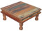 Casa Moro Shabby Chic Tisch Siera M 40x40 cm braun bunt quadratisch aus Altholz gefertigt | Bajot Beistelltisch Vintage Hocker Blumentisch MA5028M