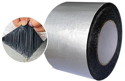 Waterproof Self-Adhesive Bitumen Roof Tape - Butyl Sealant Strip for Roofing Felt, Window Sill Gap, Pipe Rupture, Leak and Insulation (0.2x1m/0.65x3.28ft)