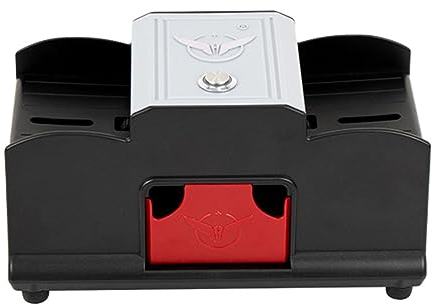 UZSPAC Kartenmischmaschine Elektrische für Alle Karten 2 Decks Batteriebetrieben für Familie Party Camping - Poker Profi Kartenmischmaschine