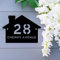 Letrero De Número De Casa Con Forma De Casa Contemporánea Personalizada Con Números Y Nombre De Calle, Placa Con Forma De Casa, Placa De Dirección De Número De Casa De Metal Personalizada