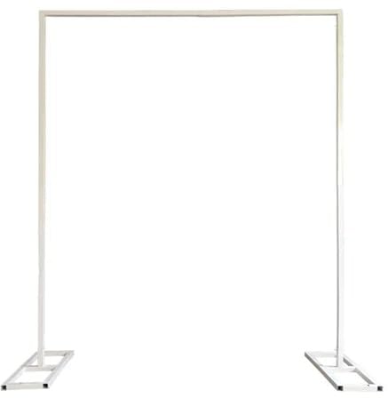 Trimming Shop Square Arch Stand with Base 2m x 2m Party Background Decoration White Metal Arch Backdrop Stand Garden Arbors for Wedding Reception Valentines Baby Shower Engagement Birthday Decor