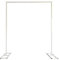 Trimming Shop Square Arch Stand with Base 2m x 2m Party Background Decoration White Metal Arch Backdrop Stand Garden Arbors for Wedding Reception Valentines Baby Shower Engagement Birthday Decor