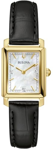 Bulova Damen Analog Classic Uhr mit Leder Armband 97P166