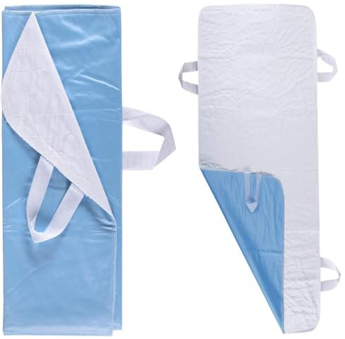 cozydiscount Set di 2 fodere assorbenti per letto per anziani e bambini, 91,4 x 132,1 cm, con maniglie, lavabili, impermeabili. Enuresi e incontinenza