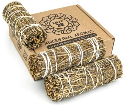 MUT22 3 Salvia del Desierto Sagrada para Quemar, Desert Sage Hierba de Purificación y Armonía, Salvia Apiana 100% Natural, Ideal para Limpieza Espiritual y Rituales Energéticos