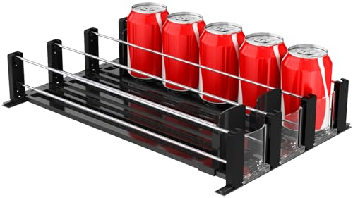 Lifewit Dosenhalter Kühlschrank, Getränkedosenhalter für Kühlschrank, Dosen Organizer mit automatischer Verstellung, Flaschen, Bier & Dosenhalter, für max. 15 Dosen