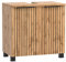 Lomadox Badezimmer Waschbeckenunterschrank 60cm, Eiche mit gestreifter Front