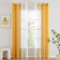 Woaboy Voile Vorhang Zweifarbiger Vorhang mit Ösen Transparente Gardine Ösenschal Dekoschal Fensterschal Lichtdurchlässig für Schlafzimmer und Wohnzimmer 2er Set 140x225cm Orange