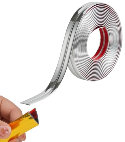 3M Moulure murale autocollante – Bordure d'angle flexible – Protection d'angle autocollante – Argent vif (4 cm)