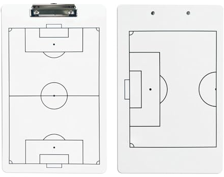 HNsdsvcd Basketball-Trainer-Board, professionelles Fußball-Taktikbrett, Trainingsassistent, Ausrüstung mit löschbarem Schreibstift, doppelseitiges Basketball-Klemmbrett